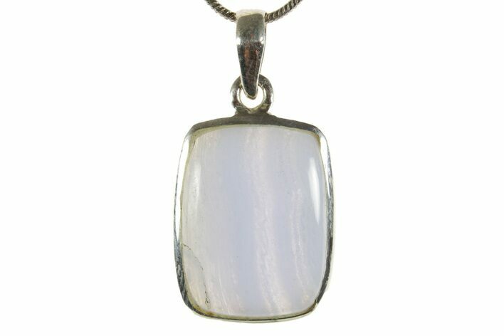 Blue Lace Agate Pendant (Necklace) - Sterling Silver #369866